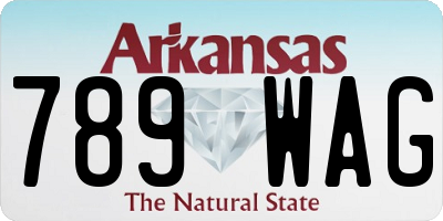 AR license plate 789WAG