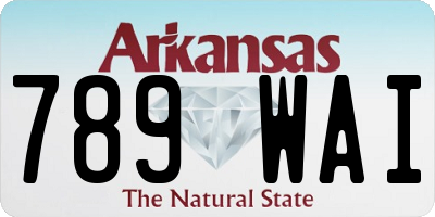 AR license plate 789WAI