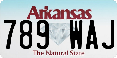 AR license plate 789WAJ