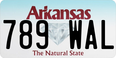 AR license plate 789WAL