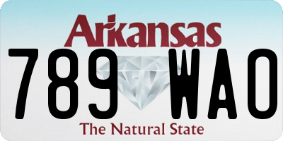 AR license plate 789WAO