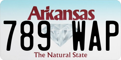 AR license plate 789WAP