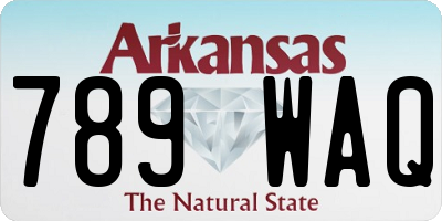 AR license plate 789WAQ