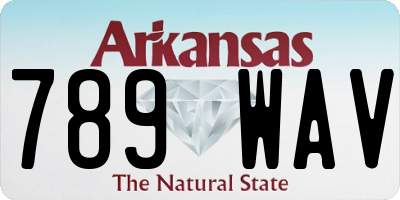 AR license plate 789WAV