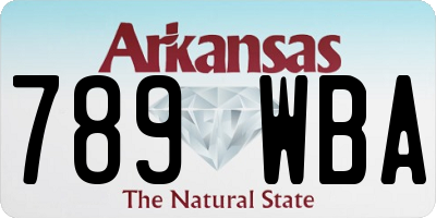 AR license plate 789WBA