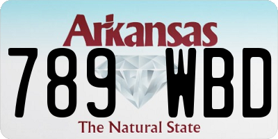 AR license plate 789WBD