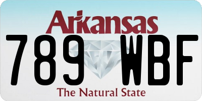 AR license plate 789WBF