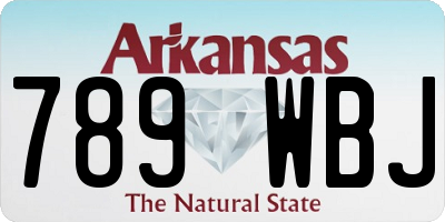 AR license plate 789WBJ