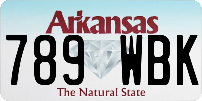 AR license plate 789WBK