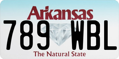 AR license plate 789WBL