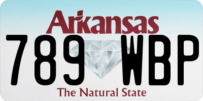 AR license plate 789WBP
