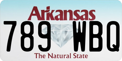 AR license plate 789WBQ