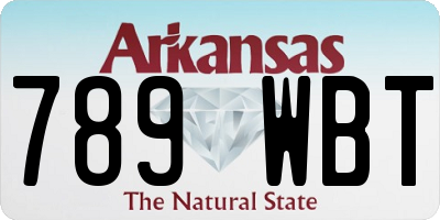AR license plate 789WBT
