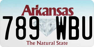 AR license plate 789WBU