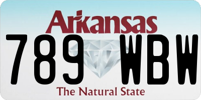AR license plate 789WBW