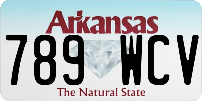 AR license plate 789WCV