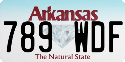 AR license plate 789WDF