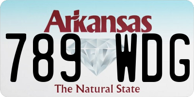 AR license plate 789WDG