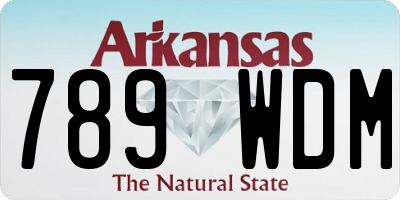 AR license plate 789WDM