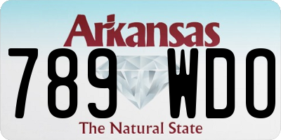 AR license plate 789WDO