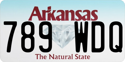 AR license plate 789WDQ