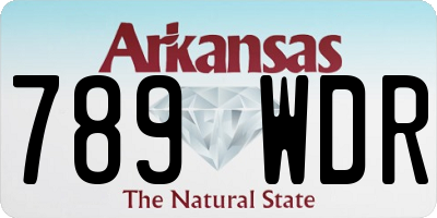 AR license plate 789WDR