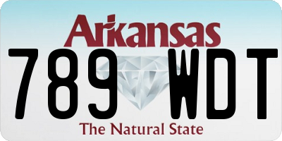 AR license plate 789WDT
