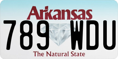 AR license plate 789WDU