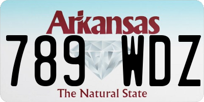 AR license plate 789WDZ