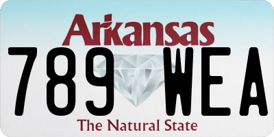 AR license plate 789WEA