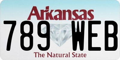 AR license plate 789WEB
