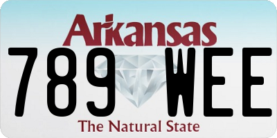 AR license plate 789WEE