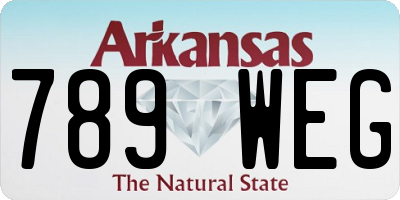 AR license plate 789WEG