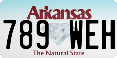 AR license plate 789WEH