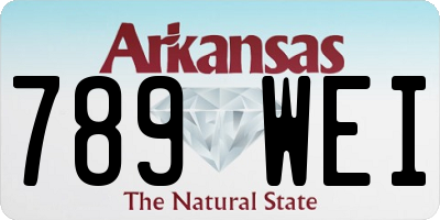 AR license plate 789WEI