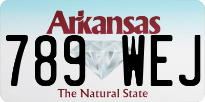 AR license plate 789WEJ