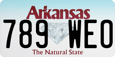 AR license plate 789WEO