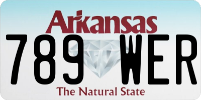 AR license plate 789WER