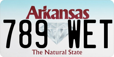 AR license plate 789WET
