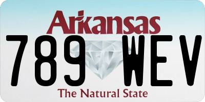 AR license plate 789WEV
