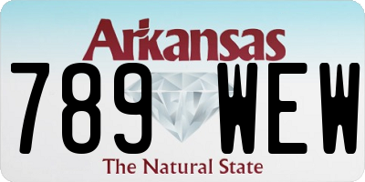 AR license plate 789WEW