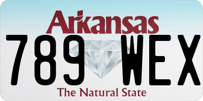 AR license plate 789WEX