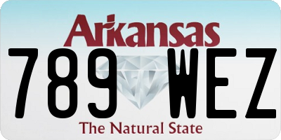 AR license plate 789WEZ