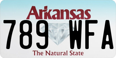 AR license plate 789WFA
