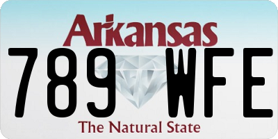 AR license plate 789WFE