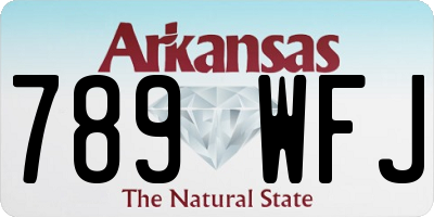 AR license plate 789WFJ