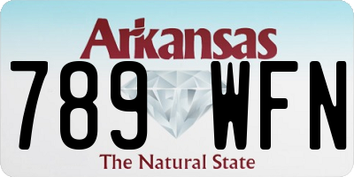 AR license plate 789WFN