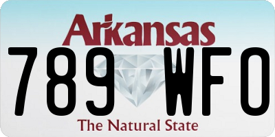 AR license plate 789WFO
