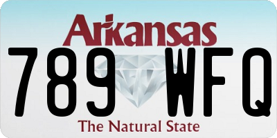 AR license plate 789WFQ