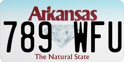 AR license plate 789WFU